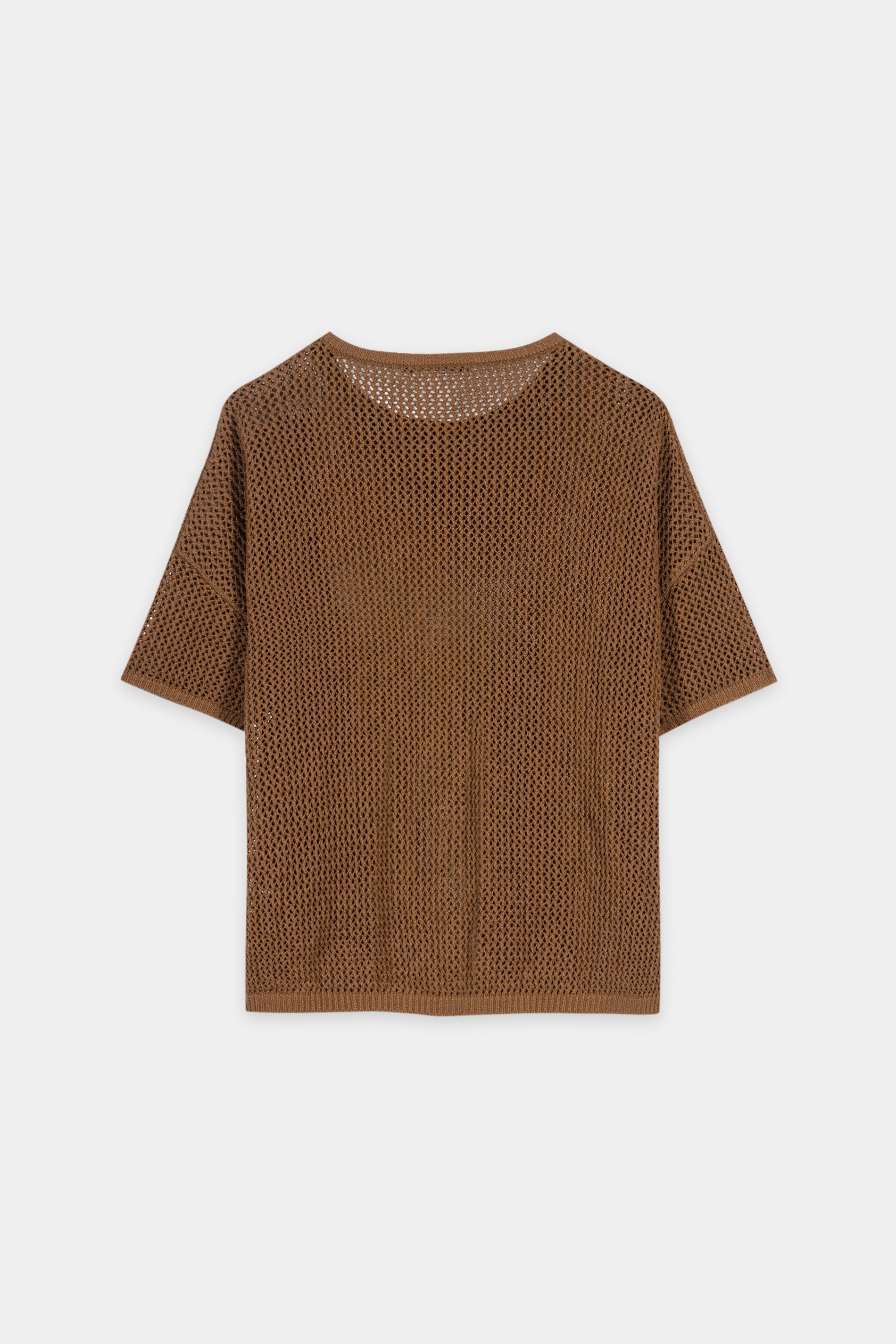Trui van linnenmix - donker terracotta - Standaard