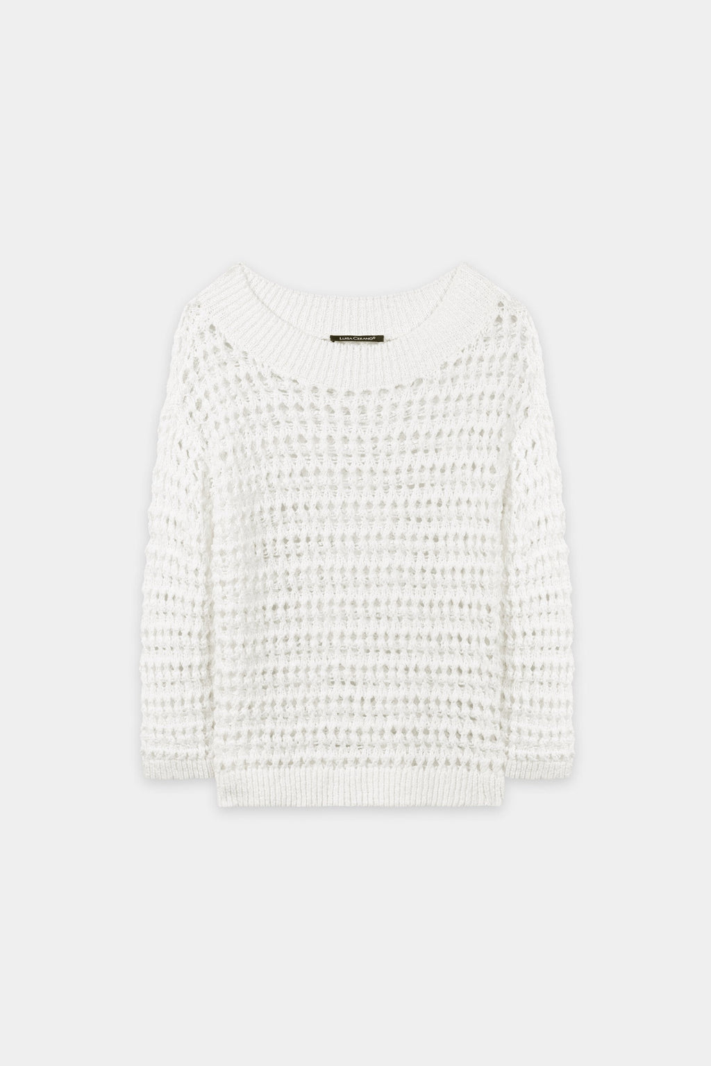 Trui met haaklook - wit - Standaard