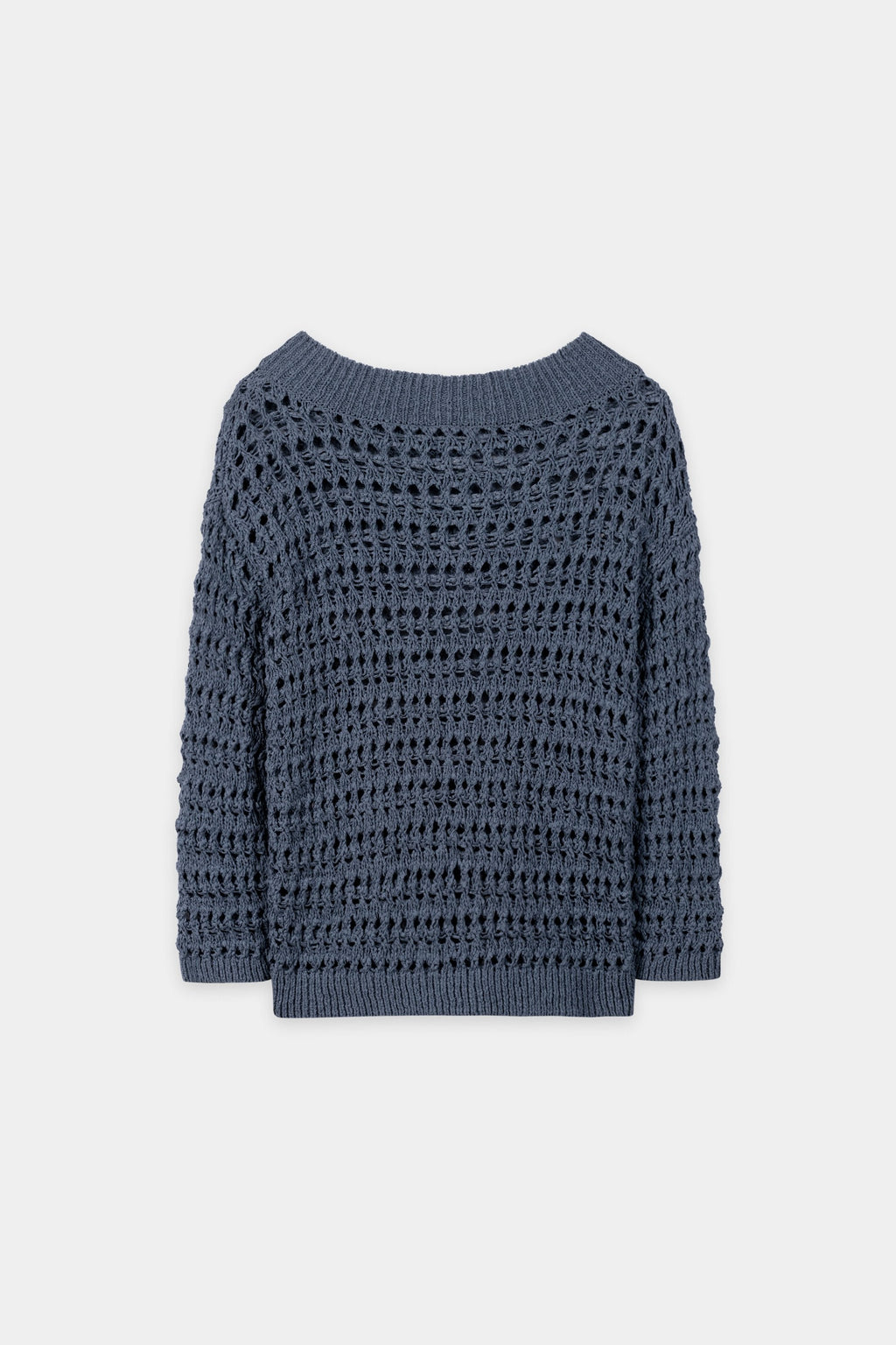 Trui met haaklook - blauw getint - Standaard