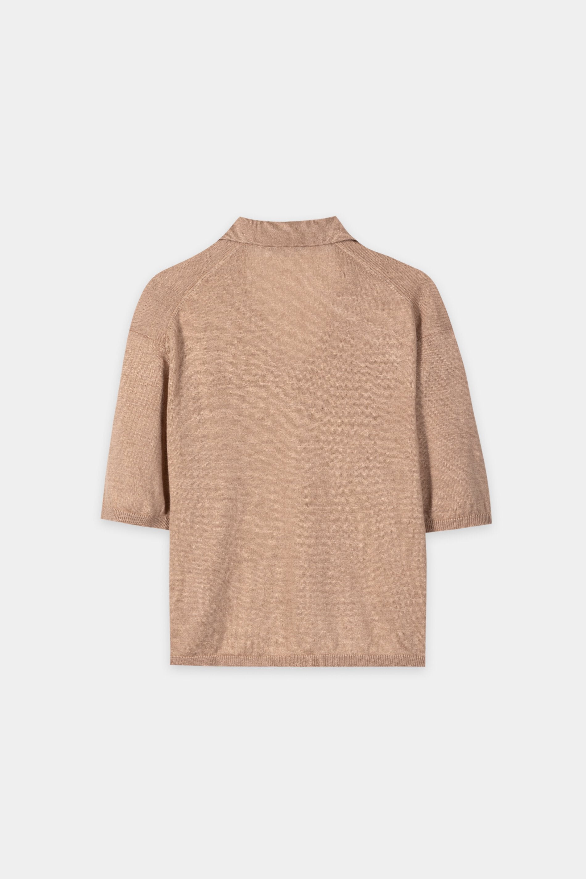 Linnen polo - licht terracotta - Standaard