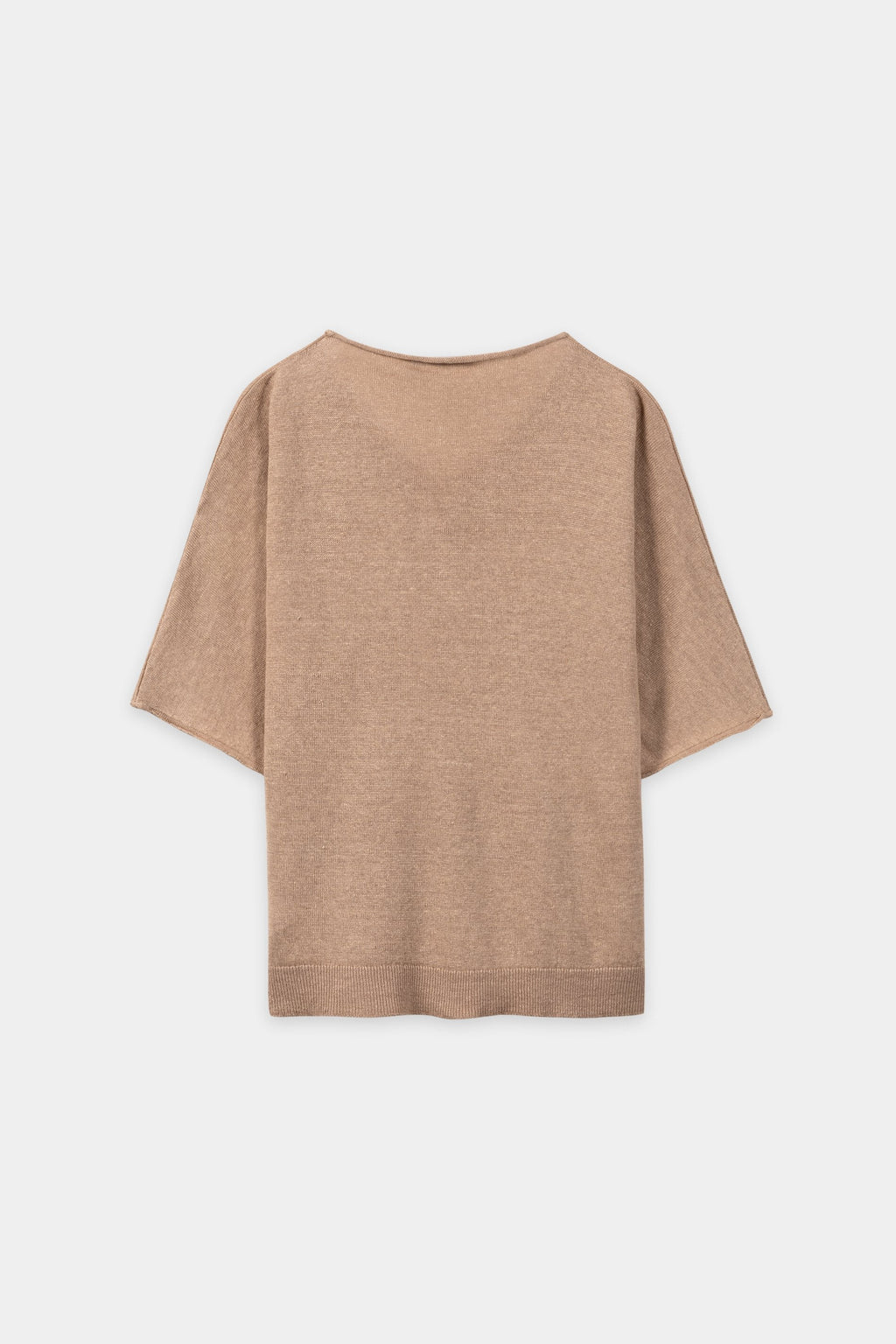 Linnen trui met V-hals - licht terracotta - Standaard