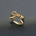 Luna Gold Bow Knot Ring