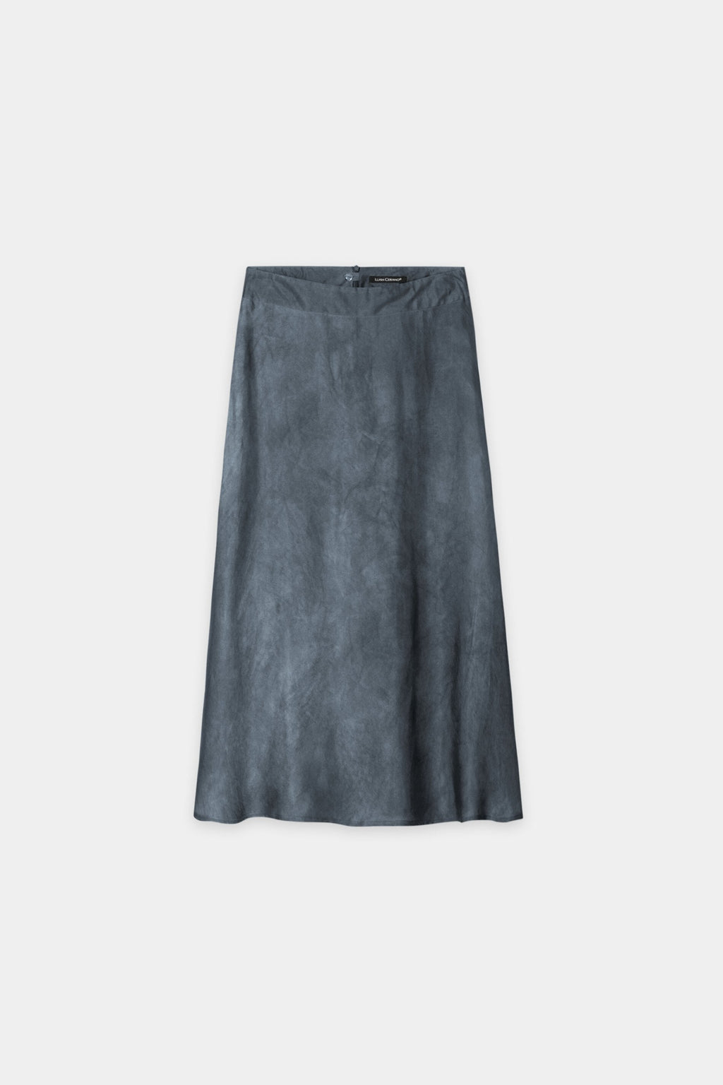 Maxirock van een zijdenmix – blauw getint – standaard